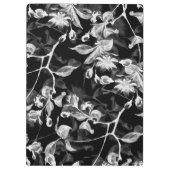 エレガント白黒とグレーフローラ クリップボード (裏面)