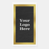 エレガント白黒と金ゴールドあなたのロゴ (正面)