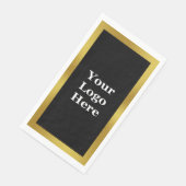 エレガント白黒と金ゴールドあなたのロゴ (コーナー)