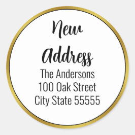 エレガント白黒と金ゴールドの移行発表 ラウンドシール