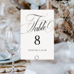 エレガント白黒のスクリプ結婚ト テーブルナンバー<br><div class="desc">Script エレガント Black and Whiteのテーブ結婚ル番号は、大きなスクリプはっきりしたトとスタイルエレガントを備える。</div>