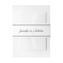 エレガント白黒のスクリプ結婚ト