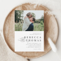 エレガント白黒のスクリプ結婚ト