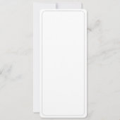 エレガント白黒の印刷可結婚能メニュー 招待状 (裏面)