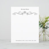 エレガント白黒の文具パーソナライズされた (スタンド正面)