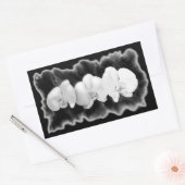 エレガント白黒の水の色の蘭 長方形シール (封筒)