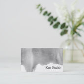 エレガント白黒の水色 名刺 (スタンド正面)