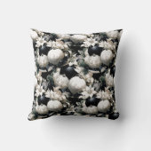 エレガント白黒の飾り模様 クッション (裏面)