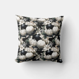 エレガント白黒の飾り模様 クッション