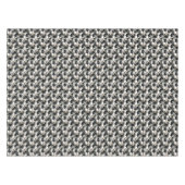 エレガント白黒の飾り模様 テーブルクロス (正面(横))
