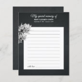 エレガント白黒ひまわり共有記憶葬儀 (正面/裏面)