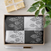 エレガント白黒ぶら下がったオーナメントモダン 薄葉紙 (ギフト)