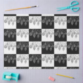 エレガント白黒ぶら下がったオーナメントモダン 薄葉紙 (クラフト)