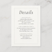 エレガント白黒アイボリープラテ結婚メーク詳細 エンクロージャーカード (正面)