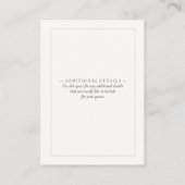 エレガント白黒アイボリープラテ結婚メーク詳細 エンクロージャーカード (裏面)
