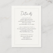 エレガント白黒アイボリープラテ結婚メーク詳細 エンクロージャーカード (正面)