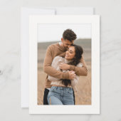 エレガント白黒アイボリープラテ結婚メーク セーブザデート (裏面)