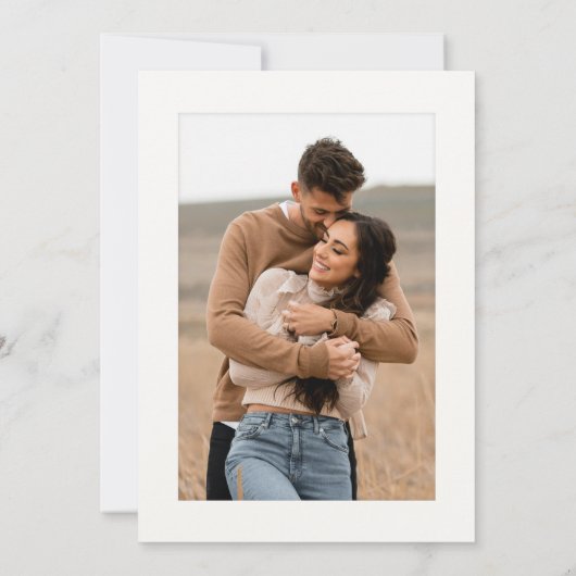 エレガント白黒アイボリープラテ結婚メーク 招待状 (裏面)