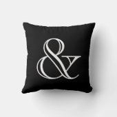 エレガント白黒アンパサンド記号 クッション (裏面)