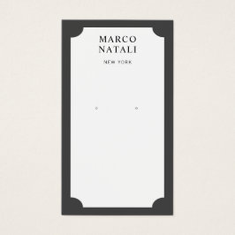 エレガント白黒イヤリング表示カード