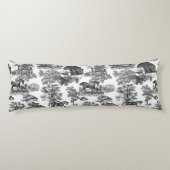 エレガント白黒ウマ素朴ントワール ボディピロー (裏面)