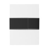 エレガント白黒カスタムモノグラム結婚ズ 招待状ベリーバンド (裏面例)