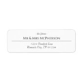 エレガント白黒カスタム差出人住所ラベル ラベル (正面)