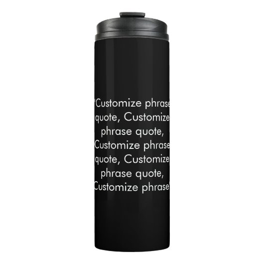 エレガント白黒カスタム文字句引用文 タンブラー (正面)