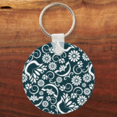 エレガント白黒キーチェーン キーホルダー (正面)