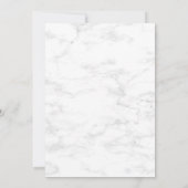 エレガント白黒クラシックマーブルスクリ結婚プト 招待状 (裏面)