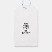 エレガント白黒クラシックレースパーティー ギフトタグ (裏面)