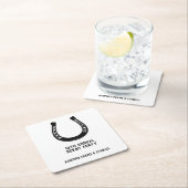 エレガント白黒クラシックレースパーティー スクエアペーパーコースター (インサイチュ)