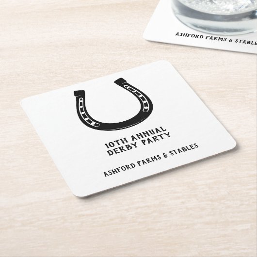 エレガント白黒クラシックレースパーティー スクエアペーパーコースター (アングル)