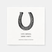 エレガント白黒クラシックレースパーティー スタンダードカクテルナプキン (正面)