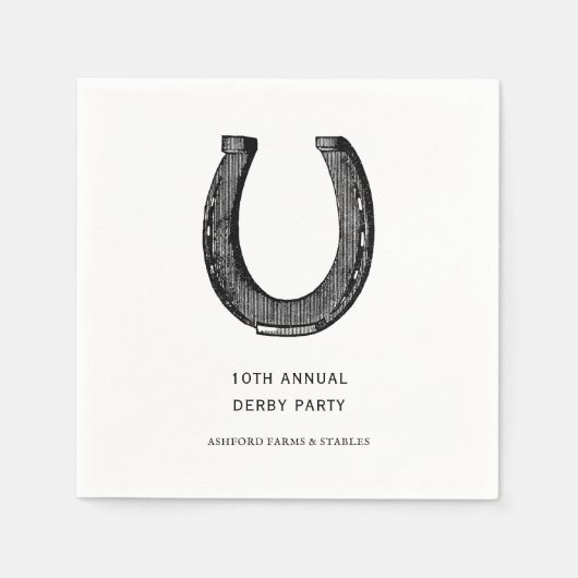 エレガント白黒クラシックレースパーティー スタンダードカクテルナプキン (正面)