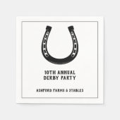 エレガント白黒クラシックレースパーティー スタンダードカクテルナプキン (正面)