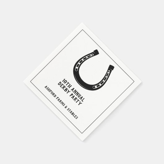 エレガント白黒クラシックレースパーティー スタンダードカクテルナプキン (角)