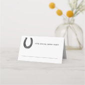 エレガント白黒クラシックレースパーティー プレイスカード (正面)