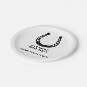 エレガント白黒クラシックレースパーティー ペーパープレート (アングル)