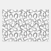 エレガント白黒クラシックレースパーティー ラッピングペーパーシート (正面2)