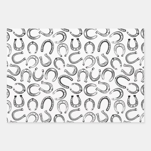 エレガント白黒クラシックレースパーティー ラッピングペーパーシート (正面2)