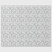 エレガント白黒クラシックレースパーティー ラッピングペーパー (フラット)