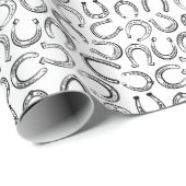 エレガント白黒クラシックレースパーティー ラッピングペーパー (ロールコーナー)