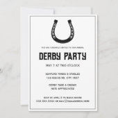 エレガント白黒クラシックレースパーティー 招待状 (正面)