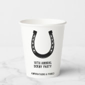 エレガント白黒クラシックレースパーティー 紙コップ (裏面)