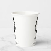 エレガント白黒クラシックレースパーティー 紙コップ (左)