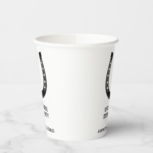 エレガント白黒クラシックレースパーティー 紙コップ (左)