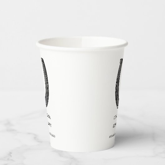 エレガント白黒クラシックレースパーティー 紙コップ (左)