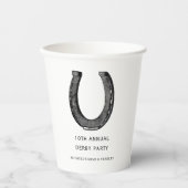 エレガント白黒クラシックレースパーティー 紙コップ (正面)