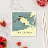 エレガント白黒ク飛んでいるレーン スタンダードカクテルナプキン (インサイチュ)